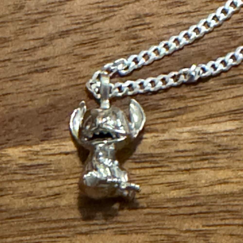 Custom Stitch Sterling Silver Pendant Necklace